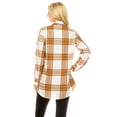 thumbnail image 3 of Haute Edition Women's Long Button Down Flannel Tunic Shirt with Plus, 3 of 4