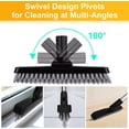 thumbnail image 4 of ITTAHO 2 Pack Grout Brush with Long Handle, 56.5'' Swivel Grout Cleaning Brush,V-Shape Grout Scrub Brush, Extendable Handle Grout Cleaner Brush, 4 of 9