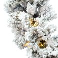 thumbnail image 2 of Vickerman 9' x 16" Flocked Alaskan Artificial Christmas Garland, Warm White LED Mini Lights, 2 of 4