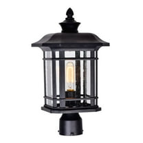CWI Lighting Blackburn 1 Light Farmhouse Metal Outdoor Lantern Head in Black