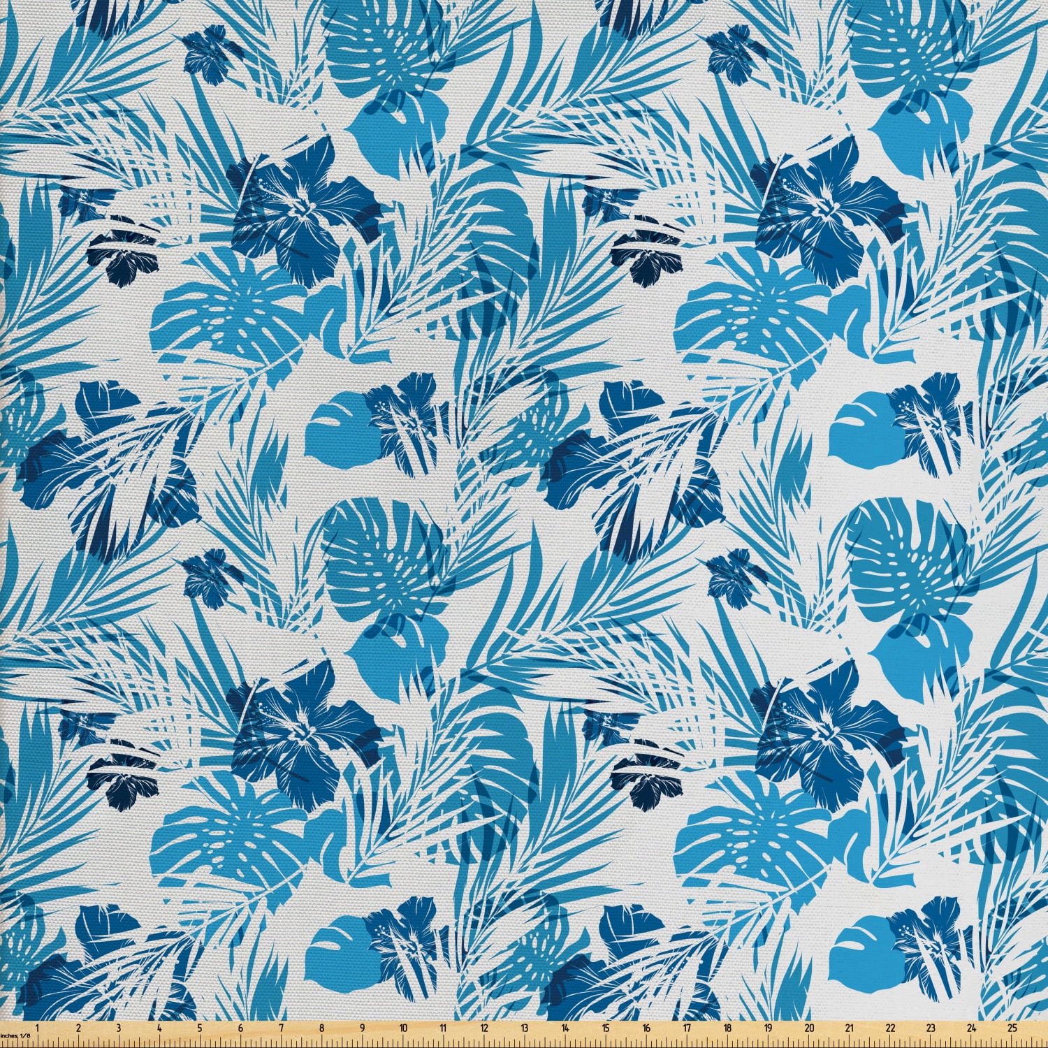 Leaf Fabric by The Yard, Island Ocean Beach Sea Inspired Hawaiian