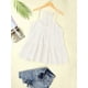thumbnail image 4 of Blusas holgadas con tirantes finos y cuello en V estilo halter y peplum para mujer, 4 of 5