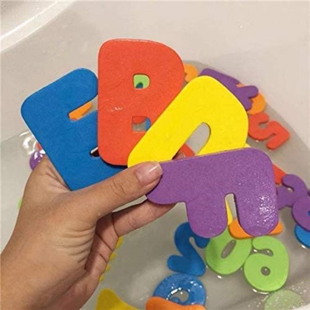 POINTERTECK Jouets de Bain en Mousse Alphabet Amusant Lettres et Chiffres- Jouet Flottant 36 Pcs ABC pour Baignoire Éducatif Enfants Garçons Filles