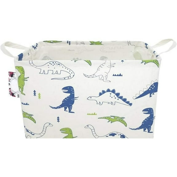 Rectangular Kids Storage Basket Gift Basket Baby Storage Basket Cute Kids Toy Storage Bin Organizer Shelf Book Basket Room D r(Polychrome Dinosaurs)