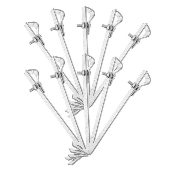 SASABAXI Protection Clip 10Pcs Galvanized Iron Right Angle Chain Link Fence