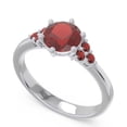 thumbnail image 2 of Diamond-Capitals 2.15 Carat Fine Round Cut Garnet Gemstone Proposal Ring for her Solid 18K White Gold Size 7.5, 2 of 7