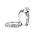 thumbnail image 3 of 2 Carat Diamond Solitaire Engagement Ring Matching Wedding Band White Gold 14kt, 3 of 4