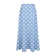 thumbnail image 6 of Paiwinds Women's Fashion Polka Dot Printed Side Zipper Midi Skirt with Adjustable Waist, Soft Breathable Lightweight Polyester for Spring Summer Casual Daily Wear, 6 of 9