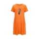 thumbnail image 5 of Camisón corto de talla grande para mujer, camisón de manga corta con estampado de pecho a la moda, camisón para mujer, 5 of 7