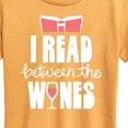 thumbnail image 3 of Instant Message - I Read Between The Wines - Women's Short Sleeve Graphic T-Shirt, 3 of 7