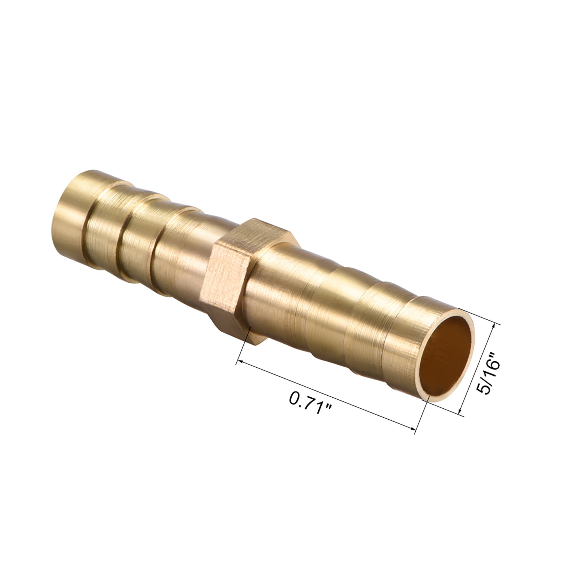 5/16" Brass Barb Hose Fitting Straight Connector Joiner Air Water Fuel