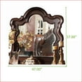 thumbnail image 5 of Bedroom Set Queen 5pc Traditional Wood Dark Walnut Brown with Marble Tops | Wood | Wingback Beds, 5 of 7