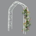 thumbnail image 4 of Pouseayar Metal Garden Arch Assemble Freely with 8 Styles Garden Arbor Trellis Climbing Plants Support for Wedding Party Events  Cream White, 4 of 7