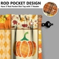thumbnail image 3 of Fall Kitchen Curtains 36 Inch Short - 2 Panel Set, Autumn Harvest Print, Rod Pocket Window Treatment for Thanksgiving, Farmhouse, Cafe, Living Room - Machine Washable, 3 of 4