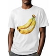thumbnail image 6 of Banana Men's T Shirts Fruit T-Shirt for Men Crew Neck Tees Cotton Tops, White, 2XL, 6 of 7