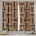 thumbnail image 2 of Ambesonne Traditional Valance & Curtain, Geometrical, 55"x45", Brown Caramel, 2 of 6