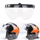 thumbnail image 4 of Visera solar abatible hacia arriba y hacia abajo para cascos abiertos de motocicleta con 3 cierres Claro, 4 of 9