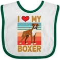 thumbnail image 3 of Inktastic Boxer Dog Retro Boys or Girls Baby Bib, 3 of 4