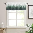 thumbnail image 3 of Forest Window Curtain Valance for Kitchen Windows/Bathroom/Living Room/Bedroom Privacy Decorative Rod Pocket Short Window Valance Curtain, 52" W x 18" L, Green Gradient Trees Modern Abstract Art, 3 of 5