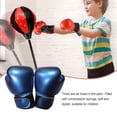 thumbnail image 3 of Yuarrent 1 par de guantes de boxeo para niños, entrenamiento de cuero, Sparring, Fitness, gimnasio, entrenamiento, guantes para niños, Boxers Boxeo Azul, 3 of 6