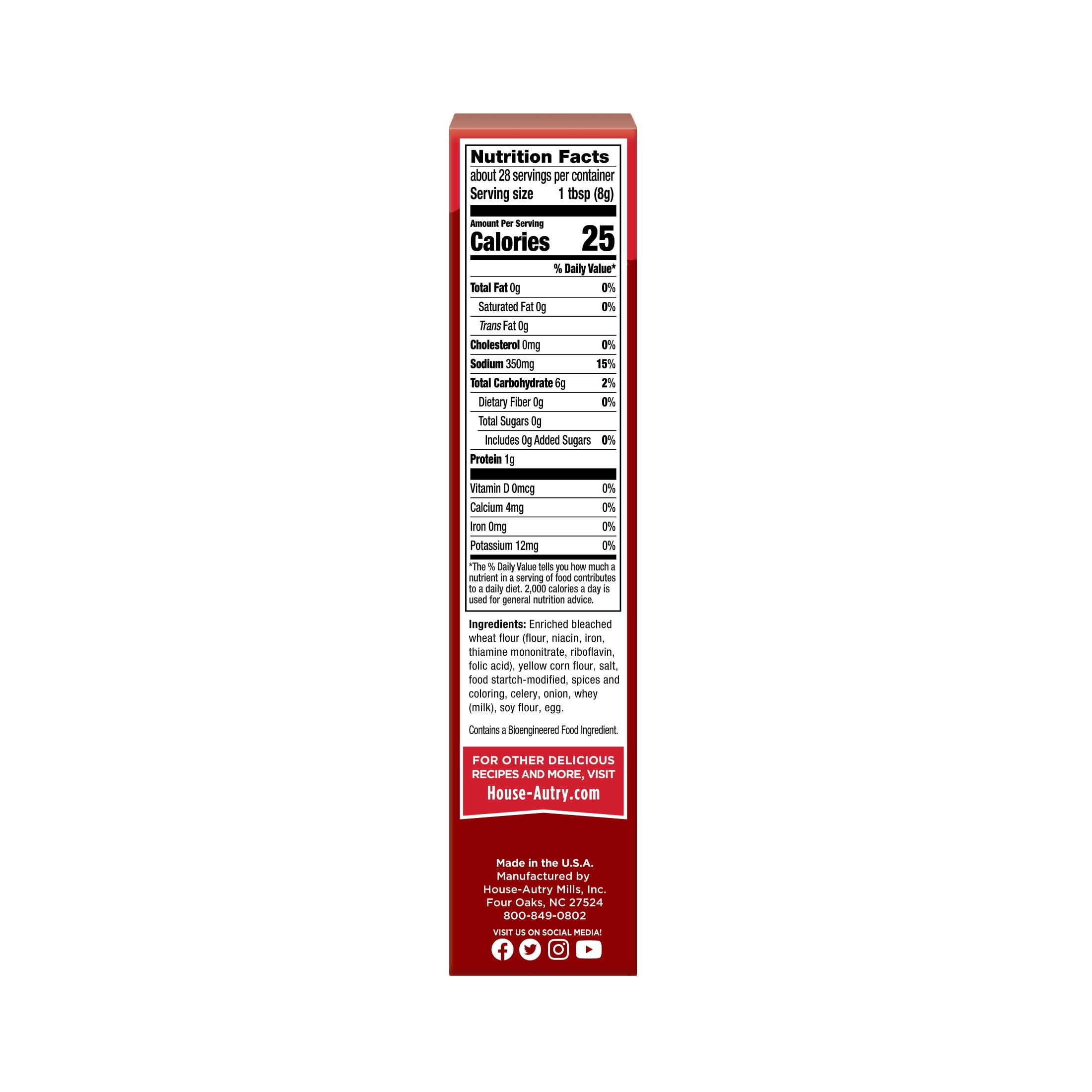 (6 pack) House Autry® Pork Ground Breading Mix 8 oz. Box Crispy Seasoned Coating Batters