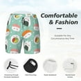thumbnail image 5 of Daiia Kawaii Sushi Mens Swim Trunks Swim Shorts Quick Dry Swim Shorts with Mesh Lining Pockets-Medium, 5 of 9