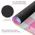 thumbnail image 4 of Pink and White Plaid RGB Gaming Mouse Pad Large Keyboard Mat Rubber Base 13 Light Modes, 4 of 6