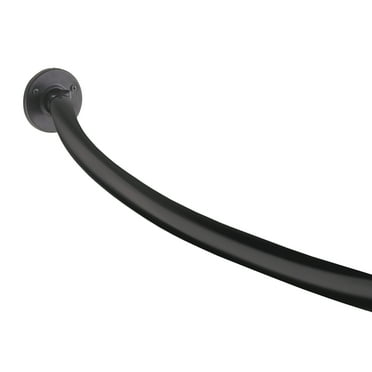 Better Homes & Gardens 45" -to 72" Adjustable Rotating Rust-Proof Curved Shower Rod, Black
