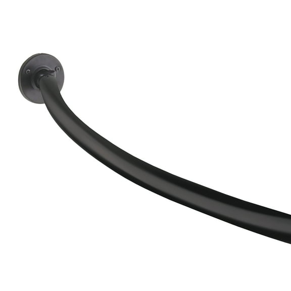 Better Homes & Gardens 45" -to 72" Adjustable Rotating Rust-Proof Curved Shower Rod, Black