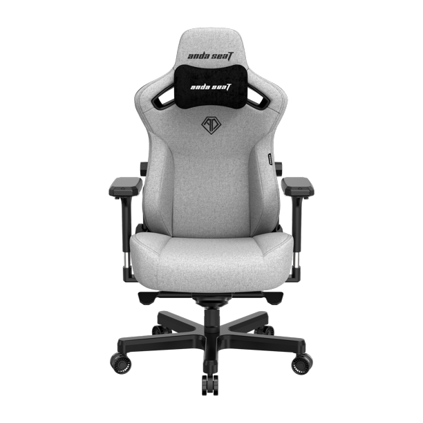 andaseaT Kaiser 3 Grey Linen PC & Racing Gaming Chair Size XL