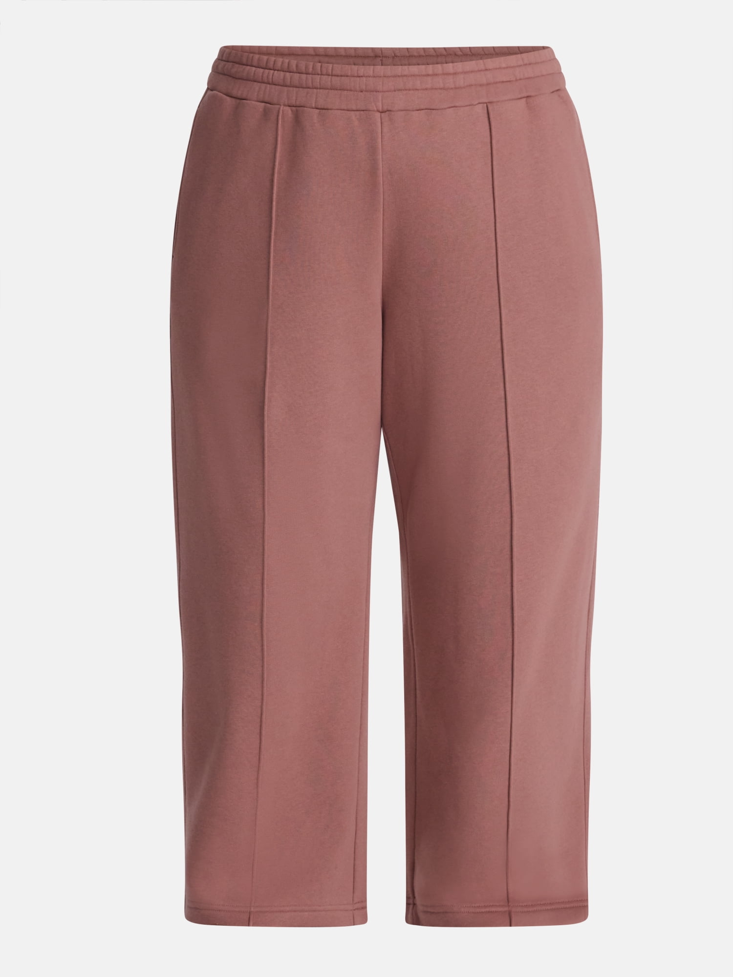 Athletic Works Women's and Women's Plus Pintuck Wide Leg Fleece Pants, 30" Inseam, Sizes XS-4X