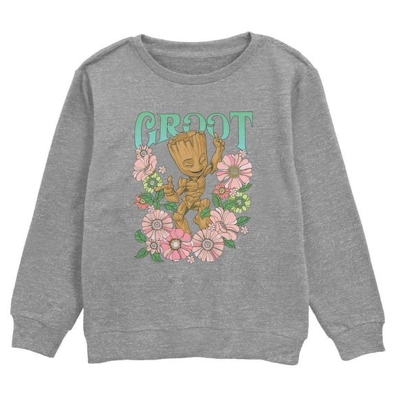 Boy's Guardians of the Galaxy Groot Flower Dance Sweatshirt