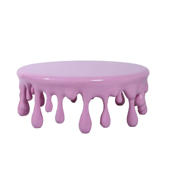 Pink Melting Table Dripping Statue