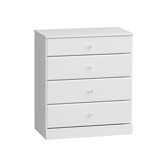 Pemberly Row 36" Tall Contemporary 4 Drawer Chest for Bedroom in White