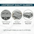 thumbnail image 4 of Mocassi Ultra Soft All season Decorative Blanket, Print Bed Flannel Fleece Bed-Couch-Sofa, Lightweight Bedspread Coverlet, Striped Design, Queen Size, Odelia, 4 of 5