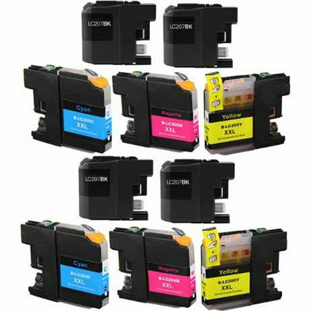 Classic Inkjet - Universal Inkjet Compatible Multipack for Brother LC207/LC205, 10-Pack
