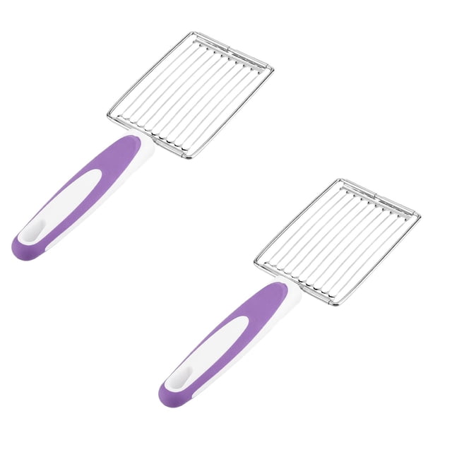 Oleegame 2PC Stainless Steel Luncheon Meat Cutter Ham Fruit Tomato Cheese Kitchen Soft Food Cutting Tool Luncheon Meat Cutter Kitchen Food Cutter Purple