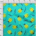 thumbnail image 3 of oneOone Cotton Cambric Turquoise Blue Fabric Ladybird Sewing Material Print Fabric By The Yard 42 Inch Wide, 3 of 6