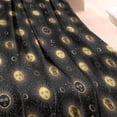 thumbnail image 3 of Black Gold Sun Moon Pattern Blanket,Comfortable Soft Flannel Throw Blanket,All Season,Warm Lightweight Blankets for Sofa Bed Couch Living Room Chair,60"x80", 3 of 4