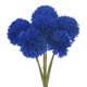 thumbnail image 1 of Uxcell 6 Paquete de Flores de Bola de Crisantemo Artificial de 11 pulgadas Ramo de Crisantemo de Seda Falsa para el Hogar Azul Oscuro, 1 of 6