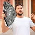 thumbnail image 2 of VQPeo Foldable Hand Fan for Line Dancing - Large Clap Fans, Easy Grip Handle, Perfect for Dance Enthusiasts, 2 of 4