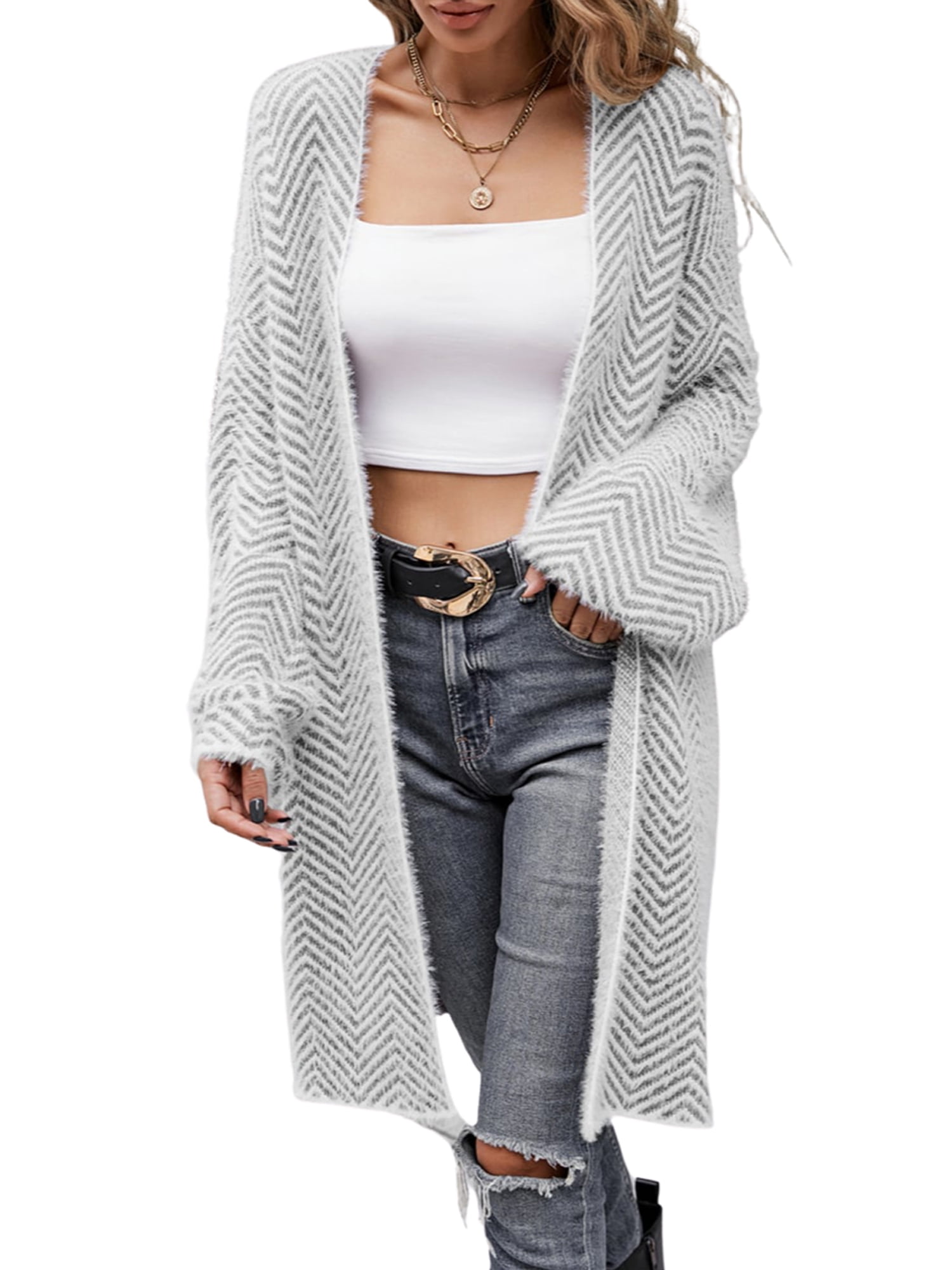 Long Sleeve Knitted Coat Temperament 