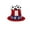 B, variant on ZZkhGO Eye-Catching Football Party Hat, High Top Football Decoration Hat with Patchwork Design, Fun Football Clothing Accessory for Game Day
