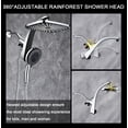 thumbnail image 5 of INAVAMZ 12 inch Rain Shower Head and Handheld Combo, High Pressure Shower, 3+8+1 Spray Modes, Magnetic Dock, Power Jet, Anti-Clog Nozzles, 60" Hose,Silver, 5 of 11
