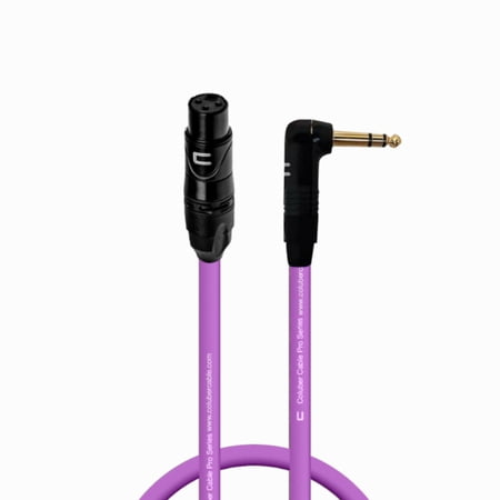 Coluber Cable - Balanced XLR Cable Female to Right Angle 1/4" TRS Connector