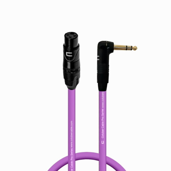 Coluber Cable - Balanced XLR Cable Female to Right Angle 1/4" TRS Connector
