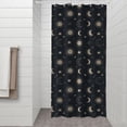 thumbnail image 2 of Dark Blue Sun Moon Star Pattern Shower Curtain 36"x72" ,Bathroom Decorative Shower Curtains Set with 12 Hooks,Modern Waterproof Washable Shower Curtain, 2 of 6