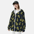 thumbnail image 3 of Saiise Avocado Pattern Sun Protection Hoodie for Men and Women, Lightweight Quick-Dry Windproof with Hood and Zip-Large, 3 of 7