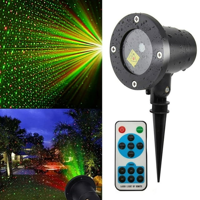 CHUANK Projecteur de Noël Lumières Extérieures DEL Lumières Laser de Noël Projecteur Paysager Étoiles Rouges et Vertes avec Télécommande Décoration de Noël pour Jardin Patio Mur Noël Nouvel An Congé