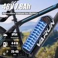 thumbnail image 6 of VARUN Electric Bike for Adults, 26" E-Bike, 750W Motor, 48V 374.4Wh Removable Battery, Up to 20+MPH, 45 Miles, 21-Speed Gears, Dual Disc Brakes, Electric Mountain Bike(Blue), 6 of 8